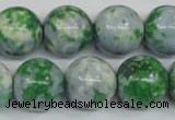 CRF156 15.5 inches 16mm round dyed rain flower stone beads wholesale