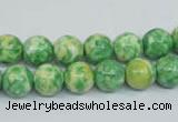 CRF183 15.5 inches 10mm round dyed rain flower stone beads wholesale