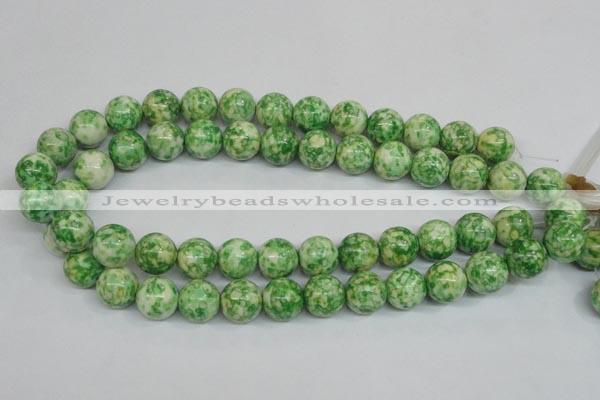 CRF185 15.5 inches 14mm round dyed rain flower stone beads wholesale