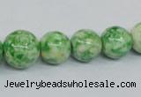 CRF192 15.5 inches 10mm - 20mm round dyed rain flower stone beads