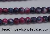 CRF273 15.5 inches 3mm round dyed rain flower stone beads