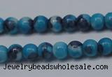 CRF274 15.5 inches 3mm round dyed rain flower stone beads