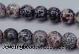 CRF284 15.5 inches 12mm round dyed rain flower stone beads