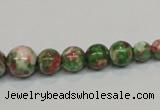 CRF30 15.5 inches multi sizes round dyed rain flower stone beads wholesale