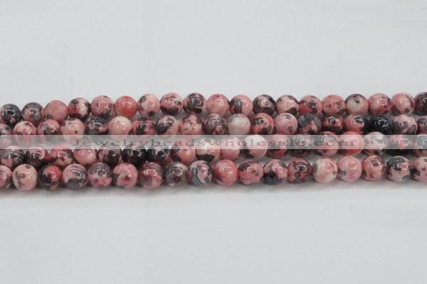 CRF304 15.5 inches 12mm round dyed rain flower stone beads wholesale