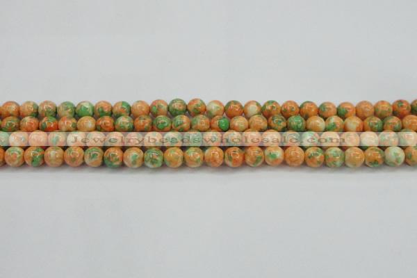 CRF309 15.5 inches 8mm round dyed rain flower stone beads wholesale