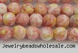 CRF315 15.5 inches 6mm round dyed rain flower stone beads wholesale