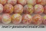 CRF318 15.5 inches 12mm round dyed rain flower stone beads wholesale