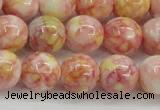 CRF319 15.5 inches 14mm round dyed rain flower stone beads wholesale