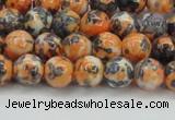 CRF322 15.5 inches 6mm round dyed rain flower stone beads wholesale