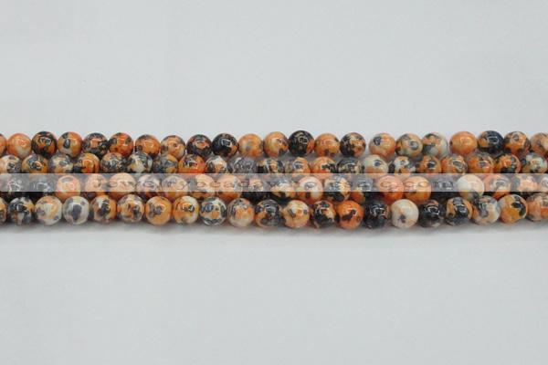 CRF323 15.5 inches 8mm round dyed rain flower stone beads wholesale