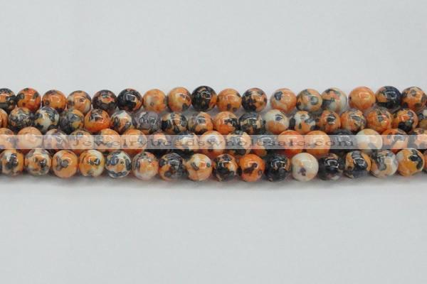 CRF326 15.5 inches 14mm round dyed rain flower stone beads wholesale