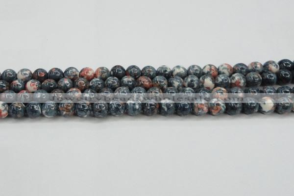 CRF332 15.5 inches 12mm round dyed rain flower stone beads wholesale