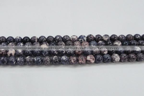 CRF339 15.5 inches 12mm round dyed rain flower stone beads wholesale