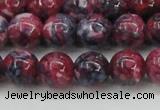 CRF346 15.5 inches 12mm round dyed rain flower stone beads wholesale