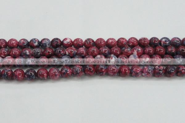 CRF347 15.5 inches 14mm round dyed rain flower stone beads wholesale