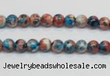 CRF35 15.5 inches 6mm round dyed rain flower stone beads wholesale