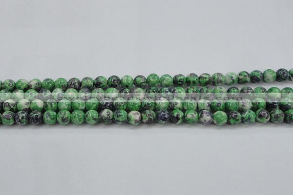 CRF350 15.5 inches 6mm round dyed rain flower stone beads wholesale