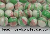 CRF382 15.5 inches 8mm round dyed rain flower stone beads wholesale