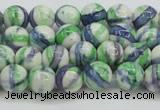 CRF387 15.5 inches 6mm round dyed rain flower stone beads wholesale