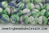 CRF388 15.5 inches 8mm round dyed rain flower stone beads wholesale