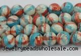 CRF398 15.5 inches 4mm round dyed rain flower stone beads wholesale