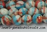 CRF401 15.5 inches 10mm round dyed rain flower stone beads wholesale