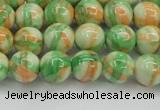 CRF418 15.5 inches 8mm round dyed rain flower stone beads wholesale