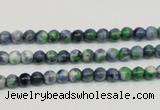 CRF42 15.5 inches 4mm round dyed rain flower stone beads wholesale