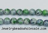 CRF43 15.5 inches 6mm round dyed rain flower stone beads wholesale