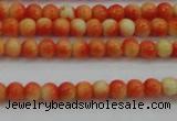 CRF437 15.5 inches 3mm round dyed rain flower stone beads wholesale