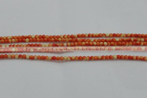 CRF437 15.5 inches 3mm round dyed rain flower stone beads wholesale