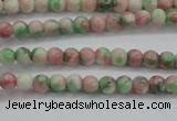 CRF449 15.5 inches 3mm round dyed rain flower stone beads wholesale