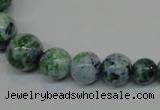 CRF51 15.5 inches multi sizes round dyed rain flower stone beads wholesale