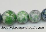 CRF52 15.5 inches multi sizes round dyed rain flower stone beads