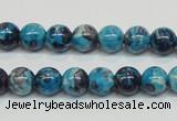 CRF57 15.5 inches 8mm round dyed rain flower stone beads wholesale