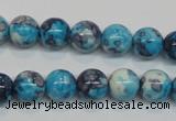 CRF58 15.5 inches 10mm round dyed rain flower stone beads wholesale