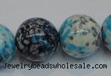 CRF63 15.5 inches 20mm round dyed rain flower stone beads wholesale