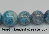 CRF65 15.5 inches multi sizes round dyed rain flower stone beads