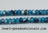 CRF66 15.5 inches 4*6mm rondelle dyed rain flower stone beads wholesale