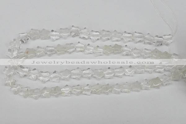 CRG08 15.5 inches 12*12mm star white crystal gemstone beads wholesale