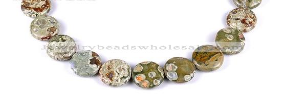 CRH08 different sizes coin sape natural rhyolite beads Wholesale