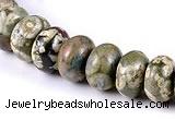 CRH10 different sizes roundel natural rhyolite beads Wholesale