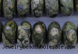 CRH120 15.5 inches 10*20mm faceted rondelle rhyolite gemstone beads