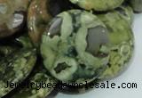 CRH39 15.5 inches 20mm flat round rhyolite beads wholesale