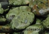 CRH46 15.5 inches 15*30mm oval rhyolite beads wholesale