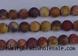 CRH510 15.5 inches 4mm round matte rhyolite gemstone beads