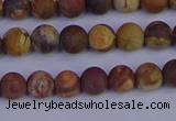 CRH511 15.5 inches 6mm round matte rhyolite gemstone beads