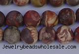 CRH512 15.5 inches 8mm round matte rhyolite gemstone beads