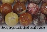 CRH522 15.5 inches 12mm faceted round rhyolite gemstone beads